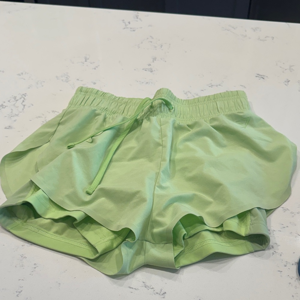 Gymshark Light Green Athletic Shorts